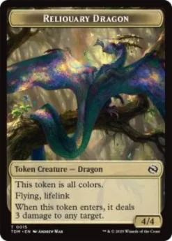 Reliquary Dragon token (foil) (4/4) - Tarkir: Dragonstorm