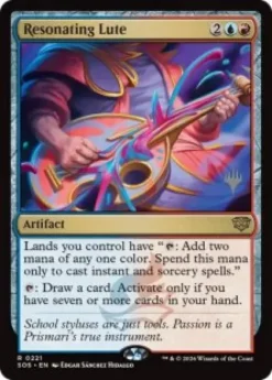 Resonating Lute - Secrets of Strixhaven Planeswalker Stamped