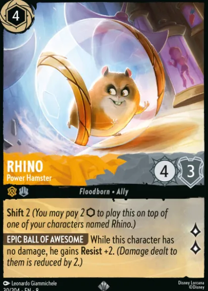 Rhino, Power Hamster (foil) - Reign of Jafar