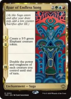 Roar of Endless Song (foil) - Tarkir: Dragonstorm Planeswalker Stamped