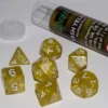 Role Playing Dice Set Flash Yellow (7-delig)