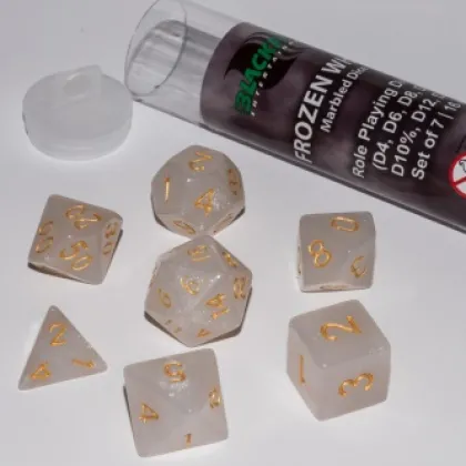 Role Playing Dice Set Frozen White (7-delig)
