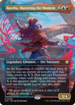 Rootha, Mastering the Moment (borderless) - Secrets of Strixhaven Commander
