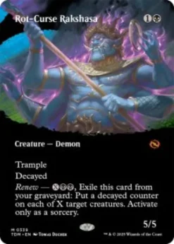 Rot-Curse Rakshasa (borderless) - Tarkir: Dragonstorm Varianten