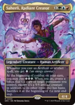 Saheeli, Radiant Creator (borderless) - Aetherdrift Commander