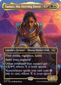 Samut, the Driving Force (#367) (foil) (borderless) - Aetherdrift Varianten