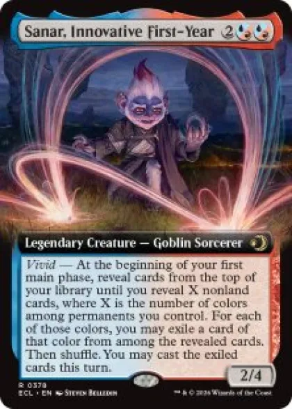 Sanar, Innovative First-Year (foil) (extended art) - Lorwyn Eclipsed Varianten
