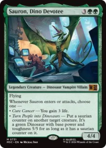 Sauron, Dino Devotee (foil) - Marvel Super Heroes Commander