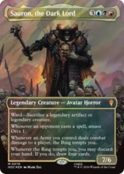 Sauron, the Dark Lord (#76) (surge foil) (borderless) - The Hobbit Eternal