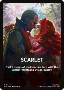 Scarlet front card - Marvel Super Heroes Commander