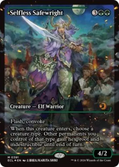 Selfless Safewright (#391) (foil) (showcase) - Lorwyn Eclipsed Varianten