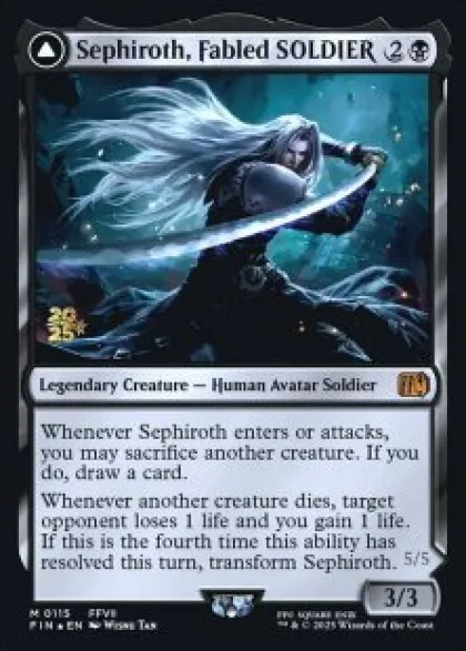 Sephiroth, Fabled SOLDIER (foil) - Final Fantasy Prerelease Promo's