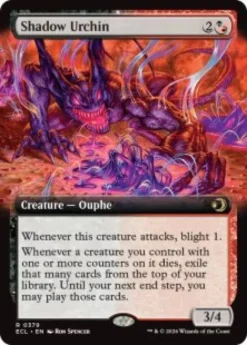 Shadow Urchin (foil) (extended art) - Lorwyn Eclipsed Varianten