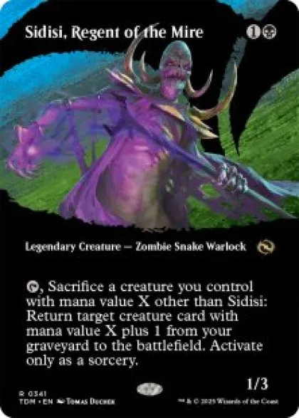 Sidisi, Regent of the Mire (foil) (borderless) - Tarkir: Dragonstorm Varianten