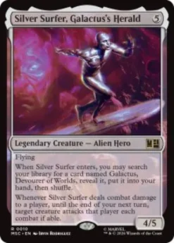 Silver Surfer, Galactus's Herald (surge foil) - Marvel Super Heroes Commander