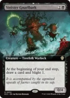 Sinister Gnarlbark (extended art) - Lorwyn Eclipsed Commander Varianten