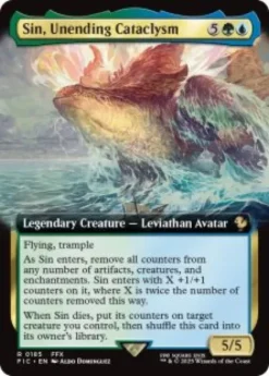 Sin, Unending Cataclysm (foil) (extended art) - Final Fantasy Commander Varianten