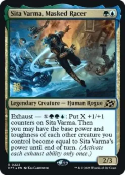 Sita Varma, Masked Racer (foil) - Aetherdrift Prerelease Promo's