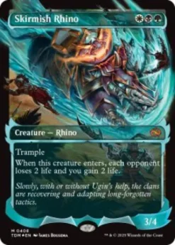 Skirmish Rhino (#408) (foil) (showcase) - Tarkir: Dragonstorm Varianten