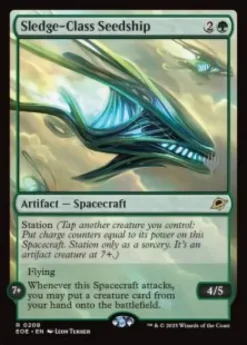 Sledge-Class Seedship (foil) - Edge of Eternities Planeswalker Stamped