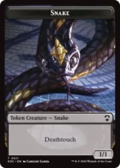 Snake Token (1/1) - Secrets of Strixhaven Commander