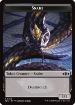 Snake token (1/1) - Tarkir: Dragonstorm Commander