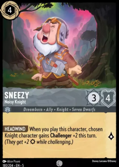 Sneezy, Noisy Knight (foil) - Shimmering Skies