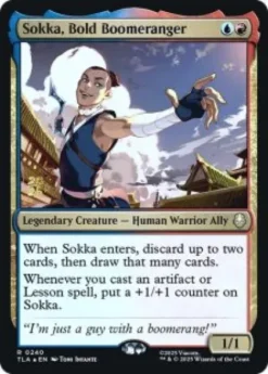 Sokka, Bold Boomeranger (foil) - Avatar: The Last Airbender Prerelease Promo's