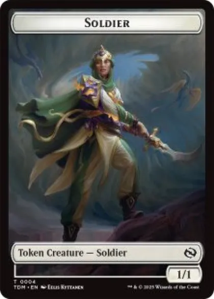 Soldier token (#4) (foil) (1/1) - Tarkir: Dragonstorm