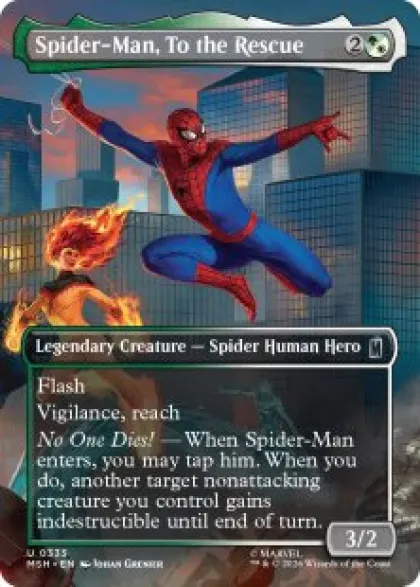 Spider-Man, To the Rescue (foil) (borderless) - Marvel Super Heroes Varianten