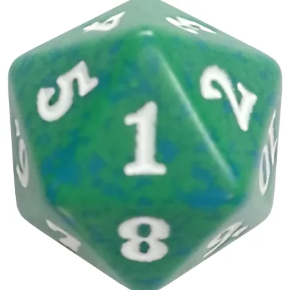 Spindown Die D20 Green