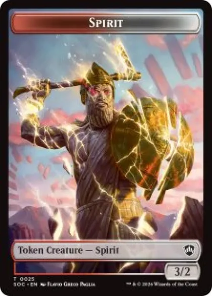 Spirit Token (#25) (foil) (3/2) - Secrets of Strixhaven Commander