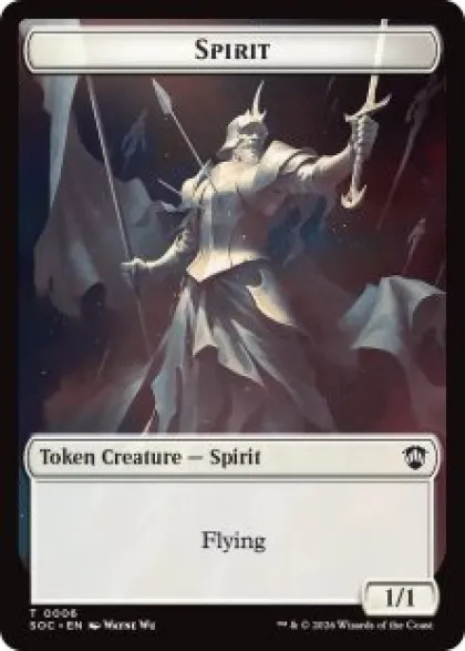 Spirit Token (#6) (1/1) - Secrets of Strixhaven Commander