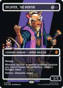 Splinter, the Mentor (#89) (surge foil) (borderless) - Teenage Mutant Ninja Turtles Eternal-Legal Varianten