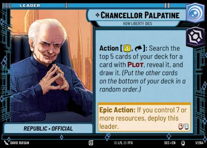 Star Wars: Unlimited - Secrets of Power Spotlight Deck: Chancellor Palpatine