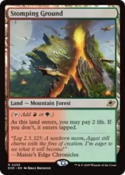 Stomping Ground (foil) - Edge of Eternities Planeswalker Stamped