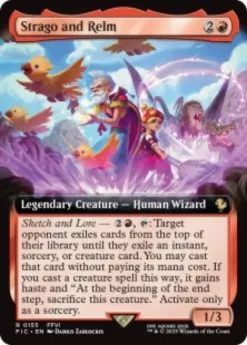 Strago and Relm (foil) (extended art) - Final Fantasy Commander Varianten