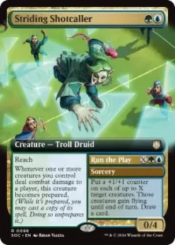 Striding Shotcaller (extended art) - Secrets of Strixhaven Commander Varianten