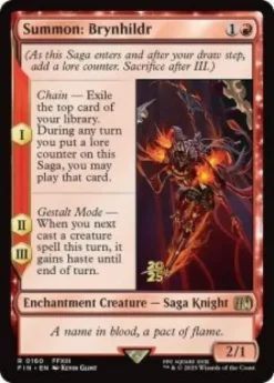 Summon: Brynhildr (foil) - Final Fantasy Prerelease Promo's