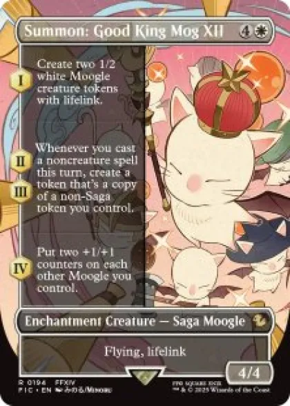 Summon: Good King Mog XII (foil) (borderless) - Final Fantasy Commander Varianten