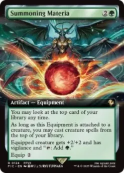 Summoning Materia (foil) (extended art) - Final Fantasy Commander Varianten