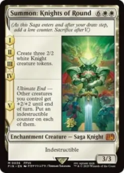 Summon: Knights of Round (foil) - Final Fantasy Prerelease Promo's