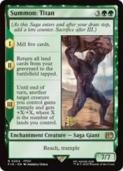 Summon: Titan (foil) - Final Fantasy Prerelease Promo's