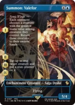 Summon: Valefor (foil) (borderless) - Final Fantasy Commander Varianten