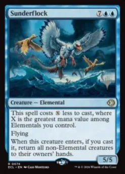Sunderflock (foil) - Lorwyn Eclipsed Planeswalker Stamped