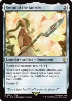Sword of the Animist (surge foil) - Final Fantasy Commander