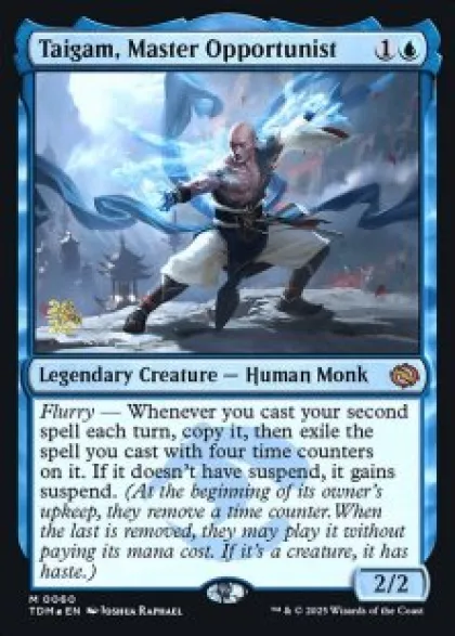 Taigam, Master Opportunist (foil) - Tarkir: Dragonstorm Prerelease Promo's