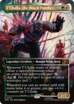 T'Challa, the Black Panther (#7) (foil) (borderless) - Marvel Super Heroes Commander