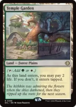 Temple Garden (foil) - Lorwyn Eclipsed Planeswalker Stamped