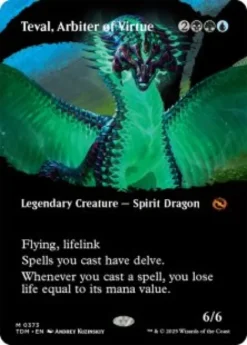 Teval, Arbiter of Virtue (#374) (borderless) - Tarkir: Dragonstorm Varianten